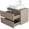BelBagno KRAFT-700-2C-SO-CO База под раковину подвесная с фрезерованными ручками по всей длине фасада с двумя выкатн. ящ., Бежевый Мат., 700x455x500