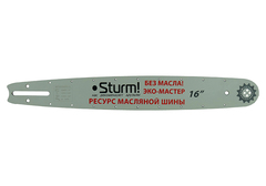 Пильная шина 16" Sturm! Паз 1,3мм, 3/8", 59зв, хвостовик PO БЕЗМАСЛЯНАЯ