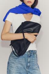 ZARA КОЖАНЫЙ КЛАТЧ, ЧЕРНЫЙ