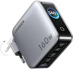 Зарядное устройство UGREEN X774 (65637B) 160W 5-Port с кабелем USB-C серебристый