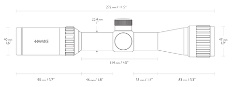 ОПТИЧЕСКИЙ ПРИЦЕЛ HAWKE VANTAGE IR 2-7X32 AO IR(MIL DOT)