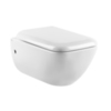 Gessi 39113#518 Унитаз подвесной 540х358 мм., в комплекте с крышкой-сиденьем с механизмом Soft Close, фурнитура хром, цвет белый глянцевый
