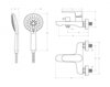 Cezares Stylus STYLUS-VD-01 Смеситель для ванны с душевым набором, цвет: хром