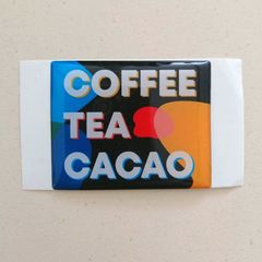 Наклейка Coffee Tea Cacao цветная (со смолой)