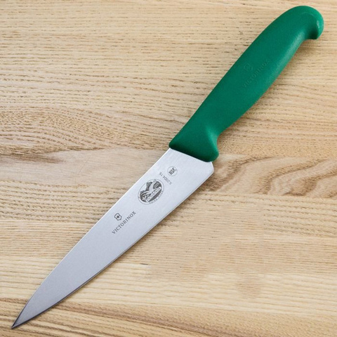Нож кухонный Victorinox разделочный нож, 15 см, зелёный (5.2004.15)