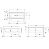 Duravit DuraStyle 700231000000000 Ванна 1700х750 мм, акриловая, прямоугольная встраиваемая или с панелями, цвет белый