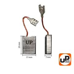 Щетка графитовая UNITED PARTS для MAKITA СВ-224 (аналог 191T31-1); HITACHI (аналог 999061); ПУЛЬСАР МО60-1700 (аналог 900-904-073) 7х17х23мм (90-0896)