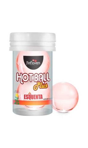 Лубрикант HOT BALL PLUS на масляной основе в виде двух шариков с  разогревающим эффектом.