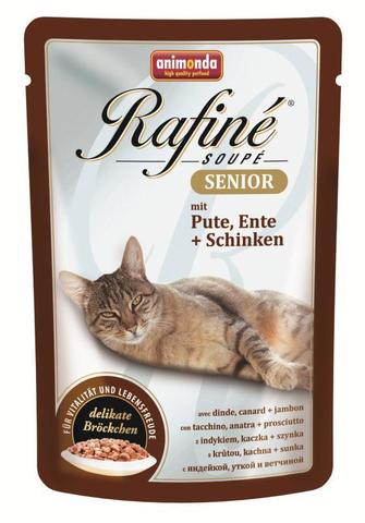 Animonda Rafine Senior пауч для кошек старше 7 лет (с индейкой, уткой и ветчиной) 100 г