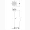 Gessi Goccia 33764#299 Верхний душ с кронштейном, черный