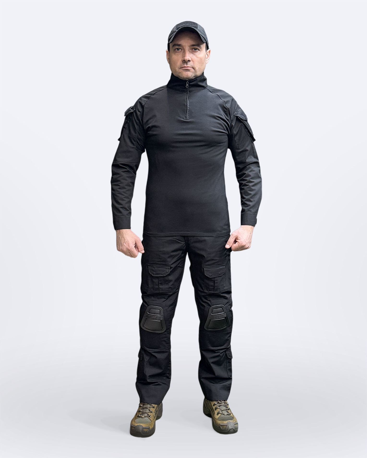 Костюм тактический с наколенниками G2, Черный