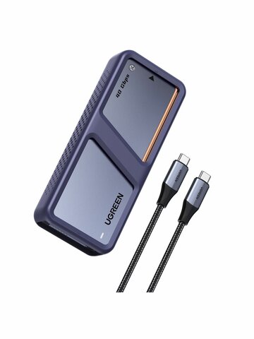 Корпус для диска  UGREEN D703 (65727) 40Gbps M.2 NVMe USB-C 4.0 SSD Enclosure, серый
