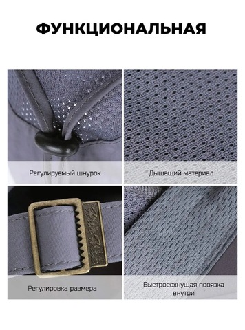 Картинка кепка Skully Wear YFM-209 dark grey - 3