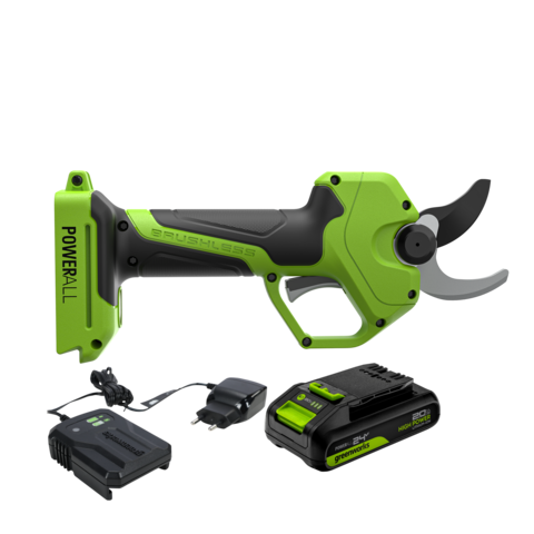 Секатор аккумуляторный Greenworks PR24320, 24V, 32 мм, c 1 х АКБ 4 Ач и ЗУ (PR24320UB)
