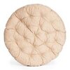 Кресло Папасан (PAPASAN 23/01 W /с подушкой и ремешками/ (Antique brown (античный черно-коричневый)
