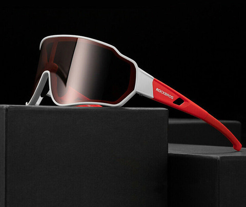 Картинка очки спортивные Rockbros 1016 white-red-brown - 3