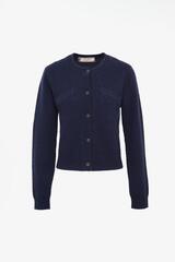 ZARA X JOHN GALLIANO УКОРОЧЕННЫЙ КАРДИГАН ИЗ 100% КАШЕМИРА, МОРСКОЙ СИНИЙ