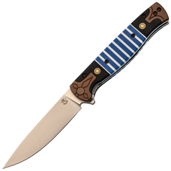 Фото Складной нож Steelclaw Хорс-03 сталь VG-10, рукоять White/Blue G10