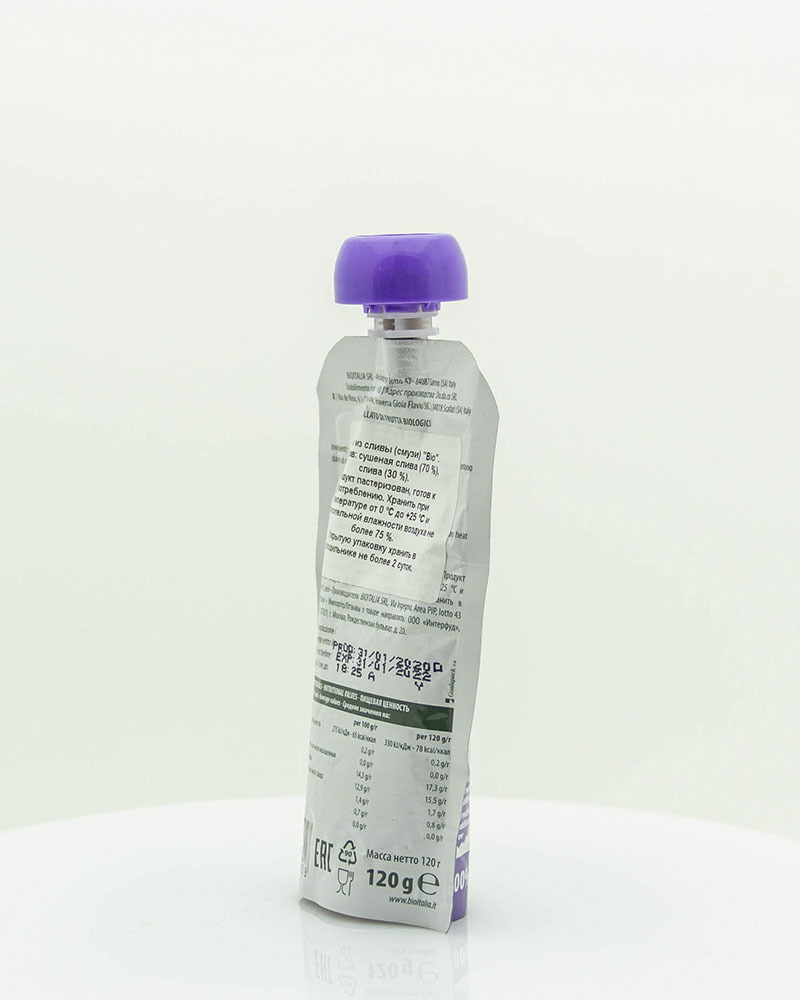 Пюре Bioitalia из Сливы-Смузи 120 г