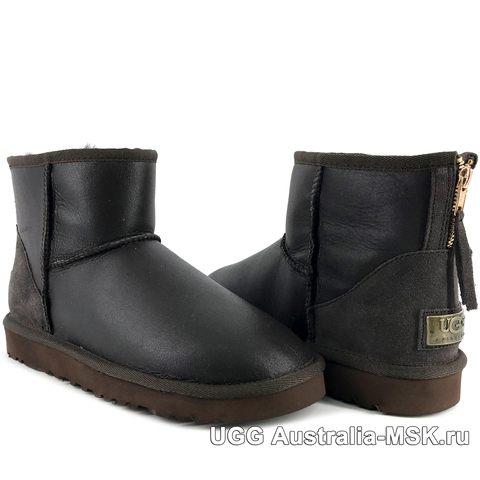 UGG Mens Zip Mini Chocolate
