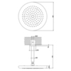 Gessi Goccia 33766#031 Верхний душ с кронштейном, хром