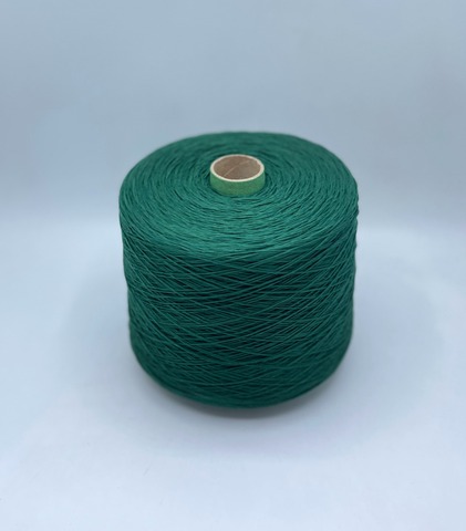 Бобинная пряжа (пр.Италия), art.Cotone, 350м/100 гр. 100%Хлопок, цвет-Зеленый сапфир , арт.34853