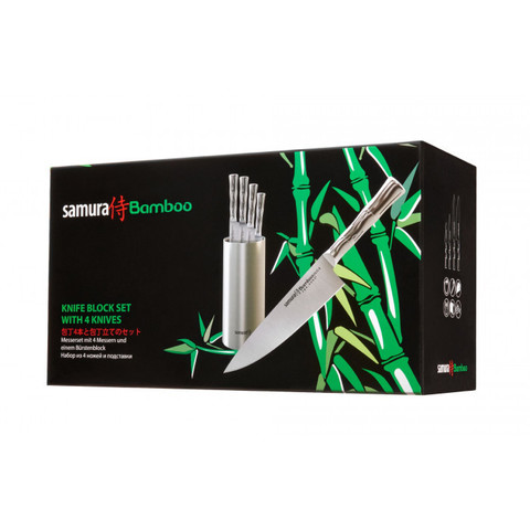 Набор из 4-х ножей и подставки Samura Bamboo SBA-05/K