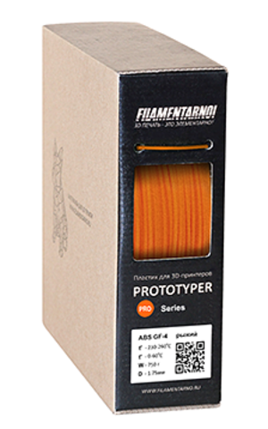 Пластик для 3D-принтера Filamentarno ABS GF-4 рыжий (750 г)