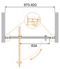 Cezares MOLVENO-BA-1-90-C-CR-IV Дверь душевая в нишу, цвет: хром