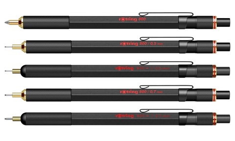 Карандаш механический Rotring 800+ Matte Black, 0.5 mm  (1900181)