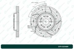Диск тормозной перфорированный вентилируемый G-brake GFR-02346R правый