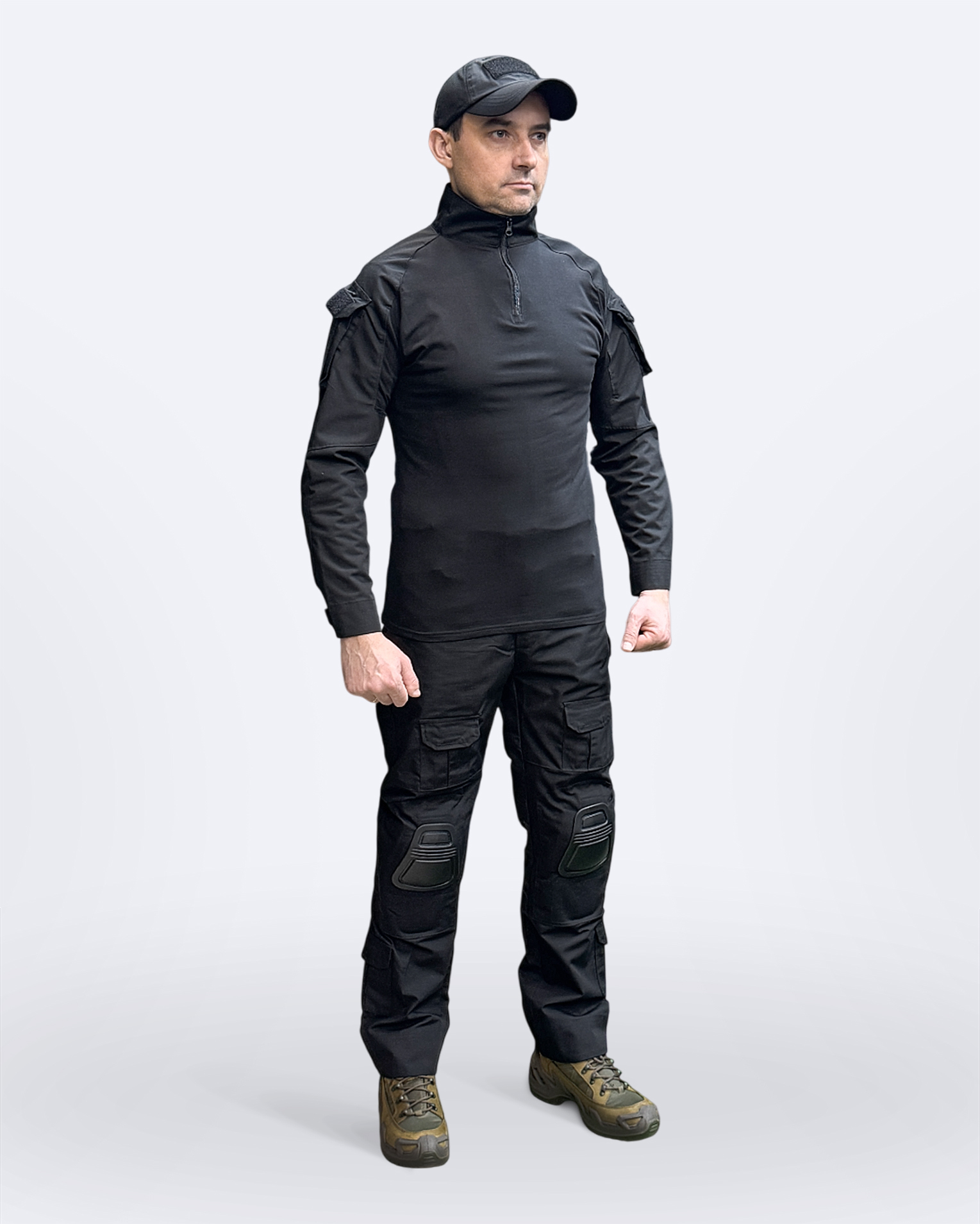 Костюм тактический с наколенниками G2, Черный