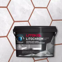 Затирка швов цементная Litokol Litochrom 1-6 Luxury Evo LLE.310 охра, ведро 2 кг
