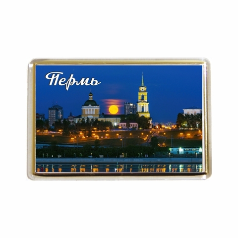 Урал Сувенир - Пермь магнит акриловый №0014 Собор ночью
