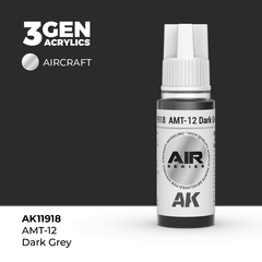 Акриловая краска AK Interactive AMT-12 Dark Grey 3GEN AIR, 18мл