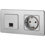 Розетка компьютерная RJ45 категория 5e UTP - Legrand Inspiria - алюминий — фото 12