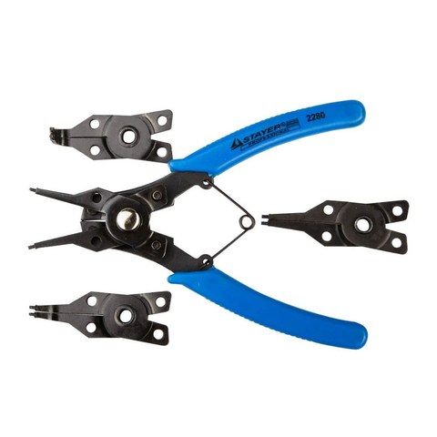 STAYER 4-in-1, 4 насадки, съемник стопорных колец (2280)