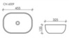 Ceramica Nova Element CN6009 Умывальник чаша накладная прямоугольная, 45.5x32.5, цвет: белый