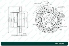 Диск тормозной перфорированный вентилируемый G-brake GFR-21160R правый