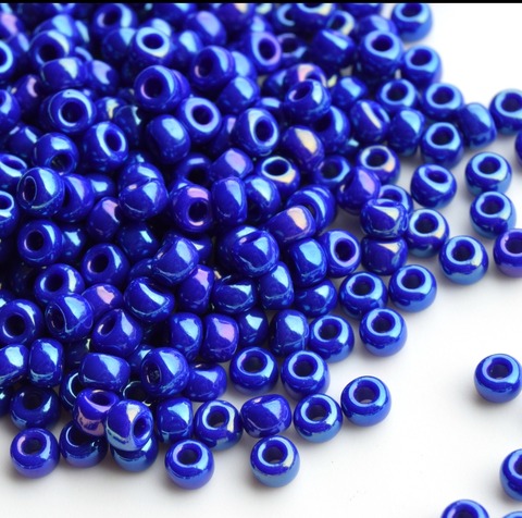 8/0 RR-1945 Бисер круглый Миюки Кобальт глянцевый /Miyuki round 8/0 Opaque luster cobalt