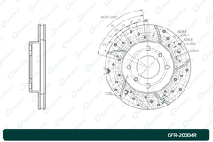 Диск тормозной перфорированный вентилируемый G-brake GFR-20004R правый