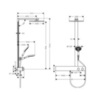Hansgrohe Raindance E 27364000 Душевая система внешнего монтажа с термостатом 106,6 см с верхней лейкой 30х30 см