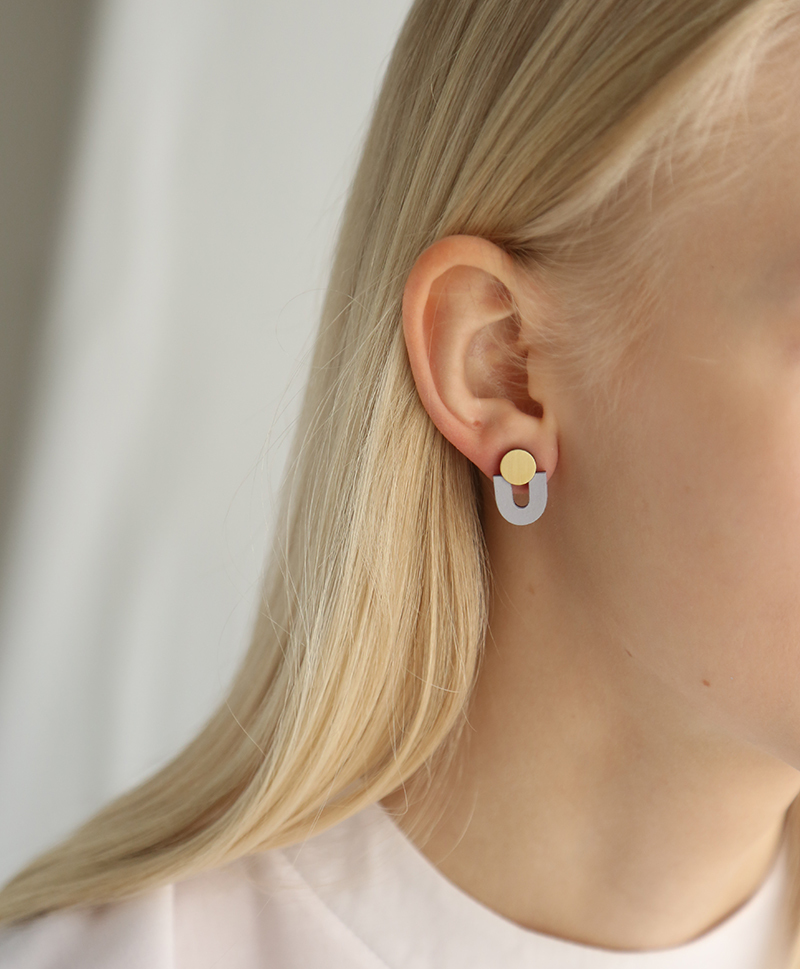 Серьги Jean Studs Lavender