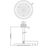 Gessi Goccia 33768#279 Верхний душ с кронштейном, белый