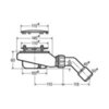 Viega Tempoplex 634100 Сифон 115 х 40/50, хром накладка, проп.способность 0,55 л/с, H=60 мм, для поддонов D=90 мм, отводящее колено 45°