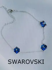 Браслет Миражи с синими кристаллами-хамелеонами Swarovski
