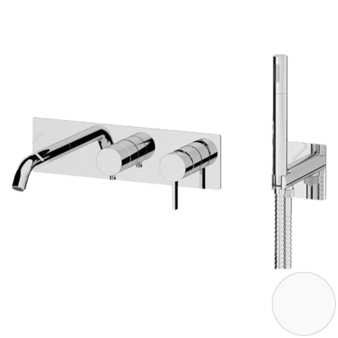 Remer MC53D2WBBO Смеситель для ванны Remer Metrica MC53D2WBBO, белый матовый
