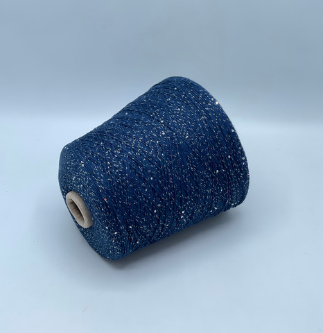 Luxury Selection by Ri.Go, Glow, 620м. 87% Хлопок,7% Полиэстер(Люрекс), 6%Пайетки, Синий(202/643),40325