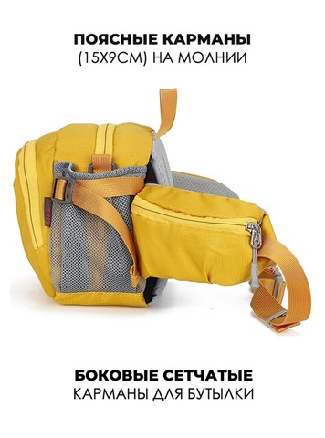 Картинка сумка поясная Ai One 6418 Yellow - 3
