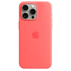 Силиконовый чехол с поддержкой MagSafe Apple Silicone Case для iPhone 15 Pro Max, Guava (Спелая гуава)